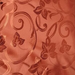 New 3 Continuous Yards Orange Elegant Floral Patterned Fabric Sewing Crafts